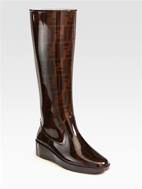 fendi rain boot|fendi high heel boots.